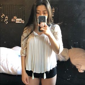 White lace flowy top